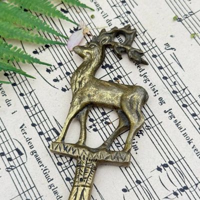 Ложка обувная Олень 18 см латунь