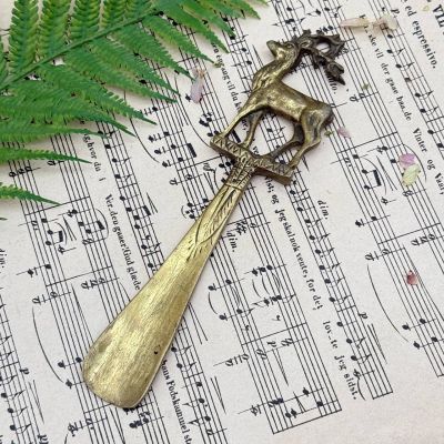 Ложка обувная Олень 18 см латунь