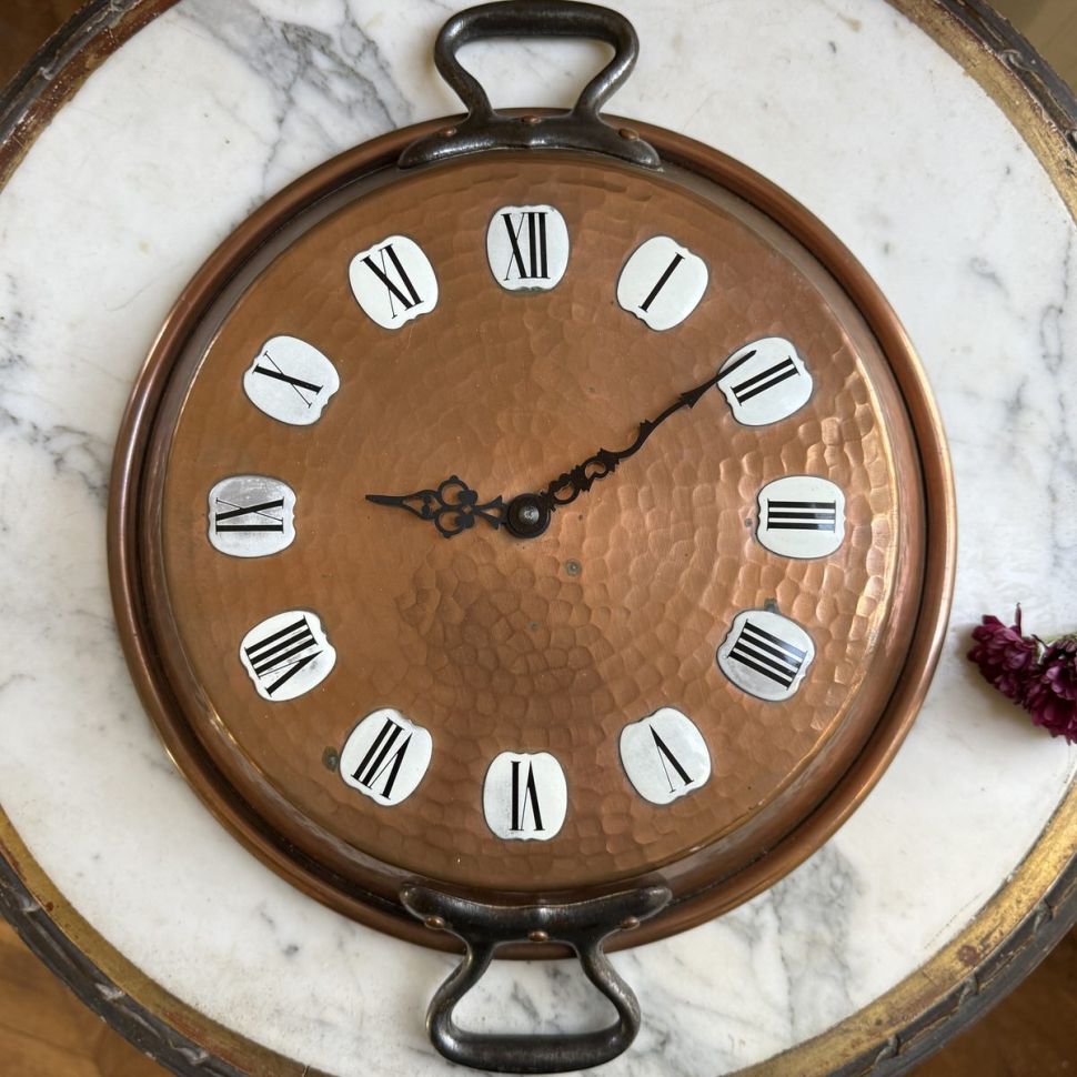 Часы настенные Сковорода 38 см медь