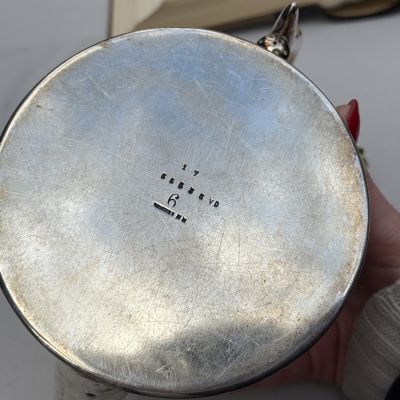 Чайник кофейник 0,8 л мельхиор серебрение 