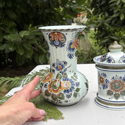 Ваза Delft 20 см керамика Голландия полихром