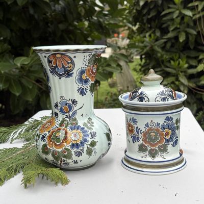 Ваза Delft 20 см керамика Голландия полихром