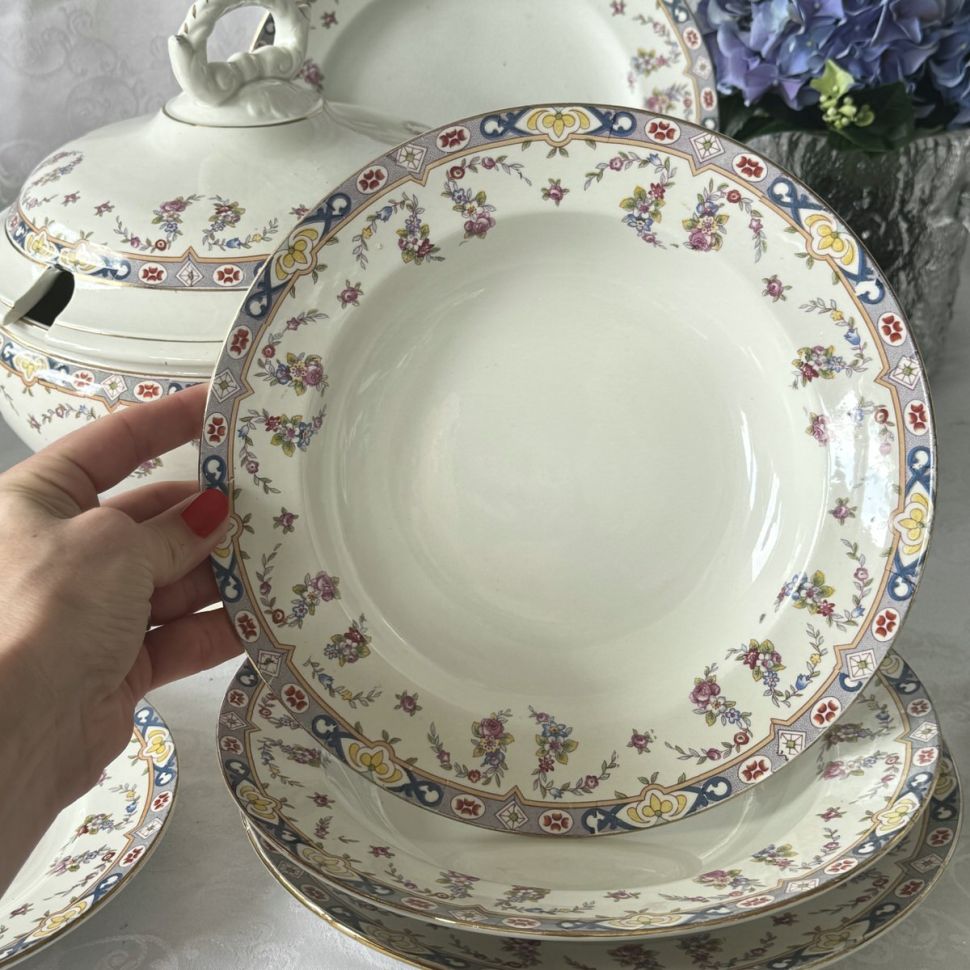 Тарелка глубокая Boch Freres la Louvire 1900 гг 23 см Бельгия