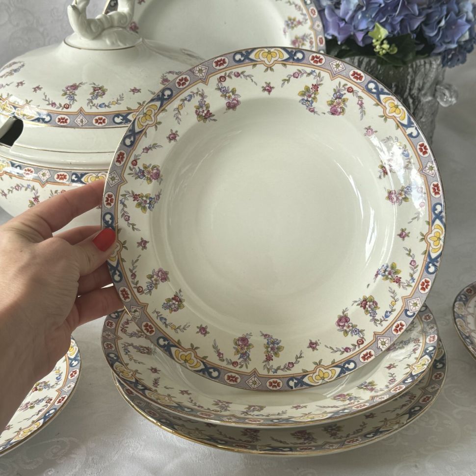 Тарелка глубокая Boch Freres la Louvire 1900 гг 23 см Бельгия