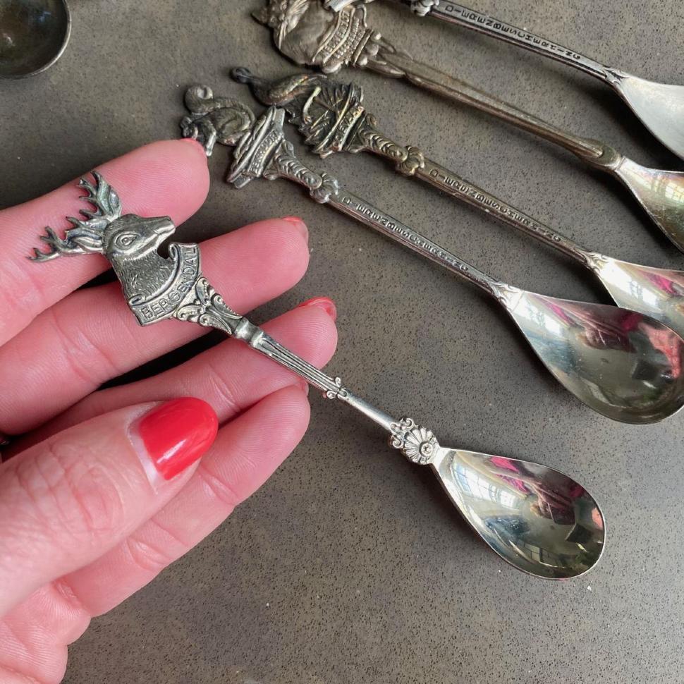 Ложка чайная 11,5 см Олень мельхиор