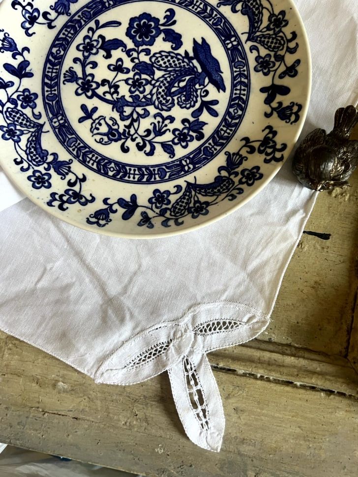 Салфетка 41х42 лен ришелье