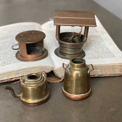 Статуэтка мини набор 4 шт медь-латунь