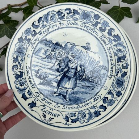 Тарелка Royal Goedewaagen Blue Delft Лето 25 см Голландия