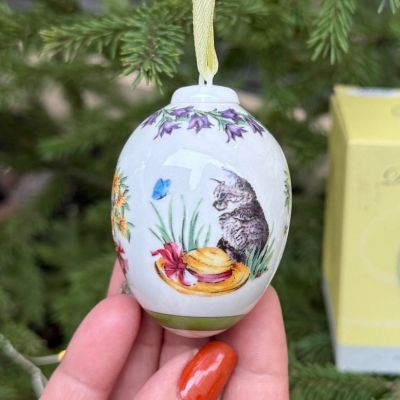 Подвес Яйцо пасхальное Hutschenreuther 7 см фарфор Германия 2020 г.