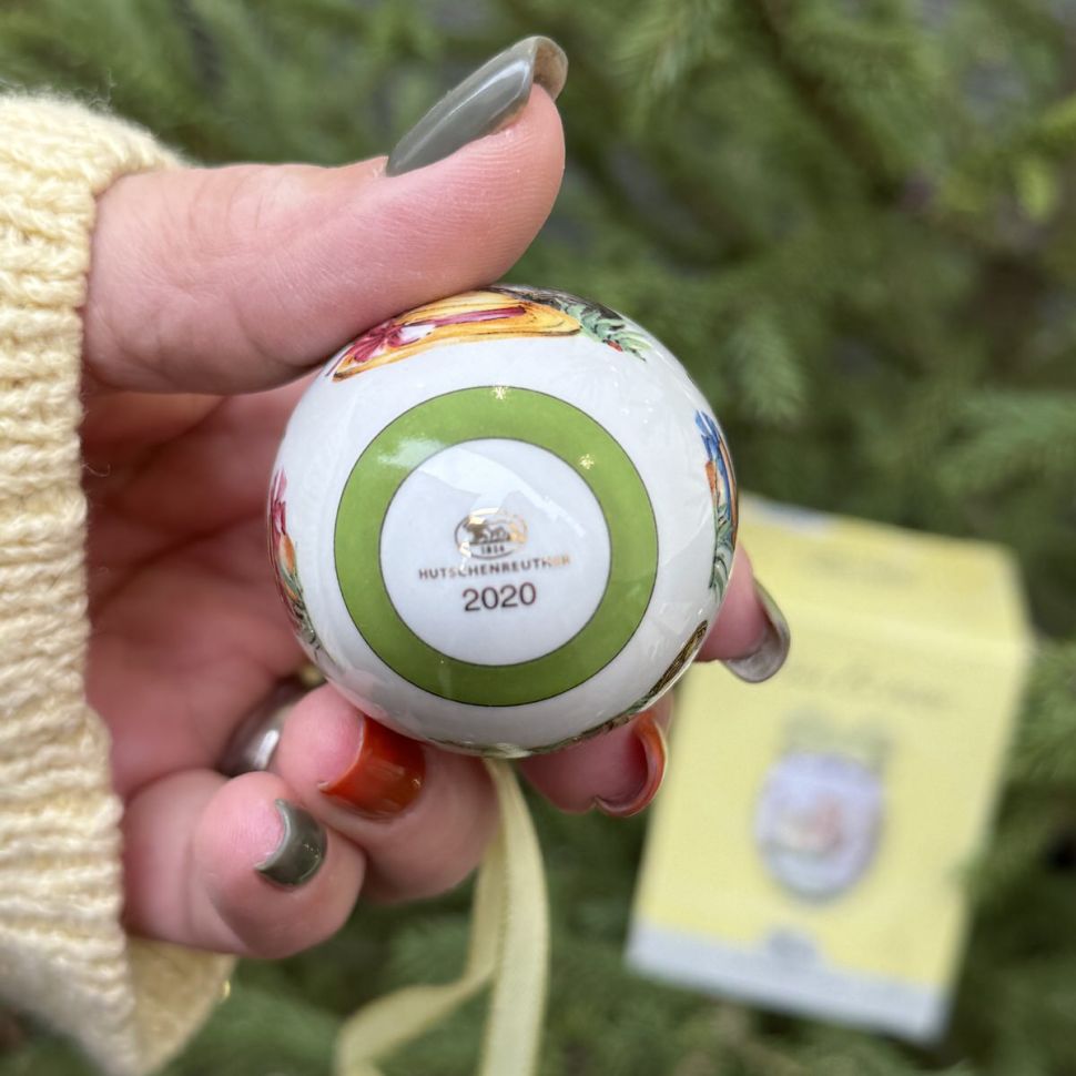 Подвес Яйцо пасхальное Hutschenreuther 7 см фарфор Германия 2020 г.