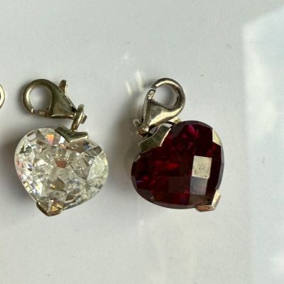 Подвеска шарм Thomas Sabo Сердце кристалл рубиновый 1,7 см 925