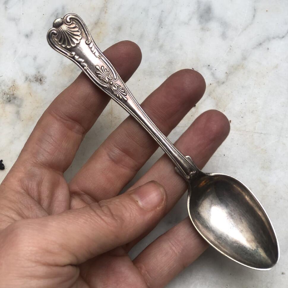 Ложка чайная Пальмовая ветвь 15 см мельхиор