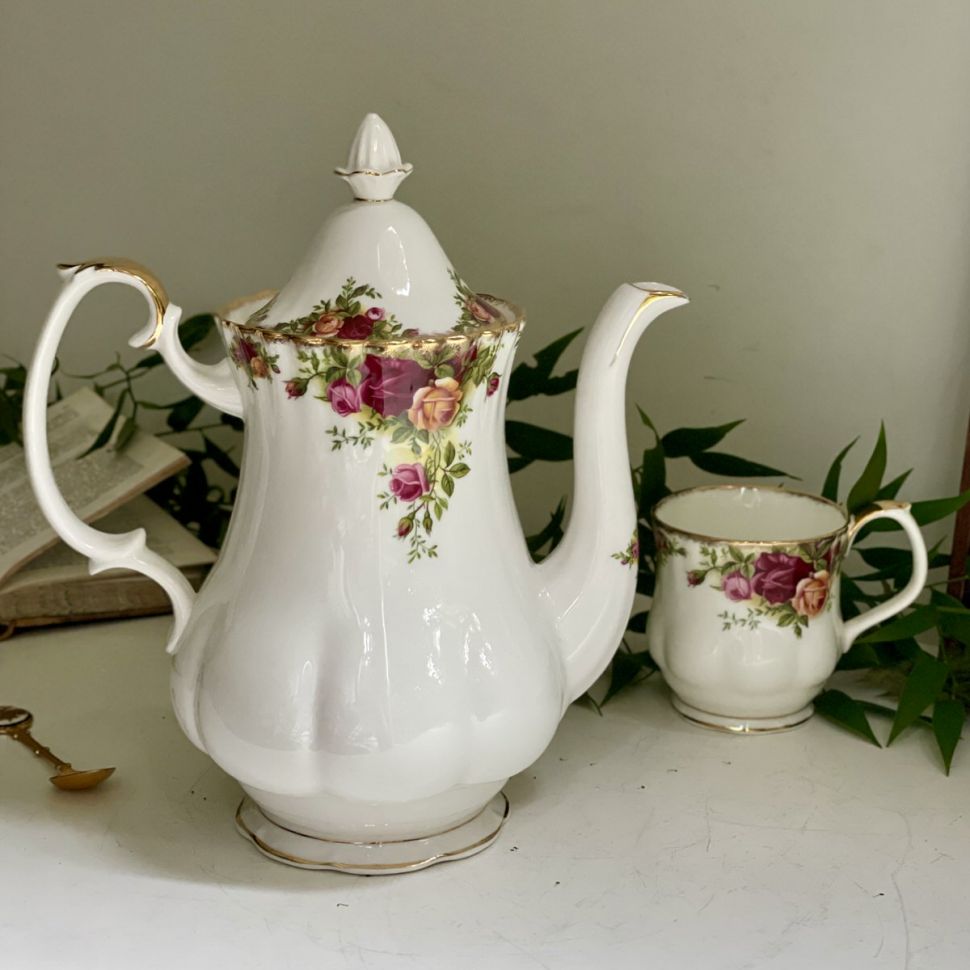 Кофейник Royal Albert 1962 г. Old Country Roses 1,4 л Англия