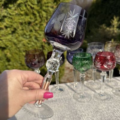 Бокал Anna Hutte фиолетовый 250 мл накладной хрусталь Германия дизайн 4 