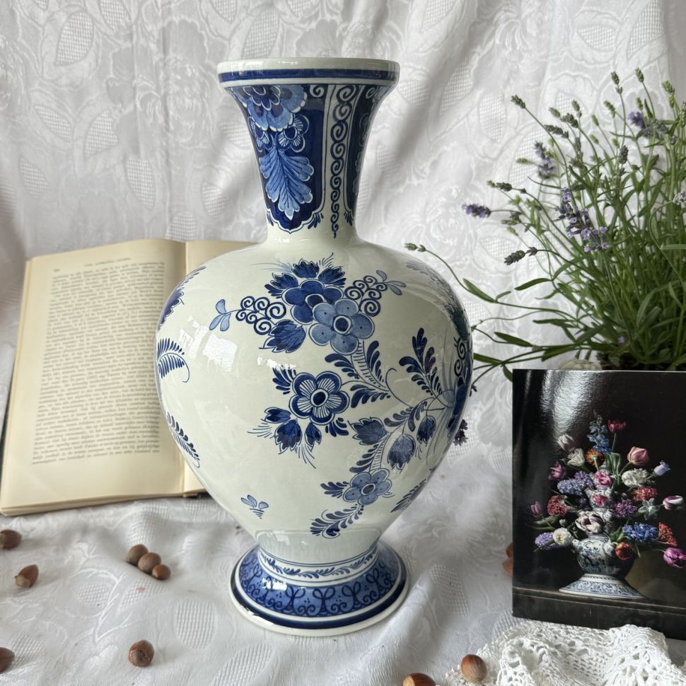 Ваза амфора Delft 36 см Голландия