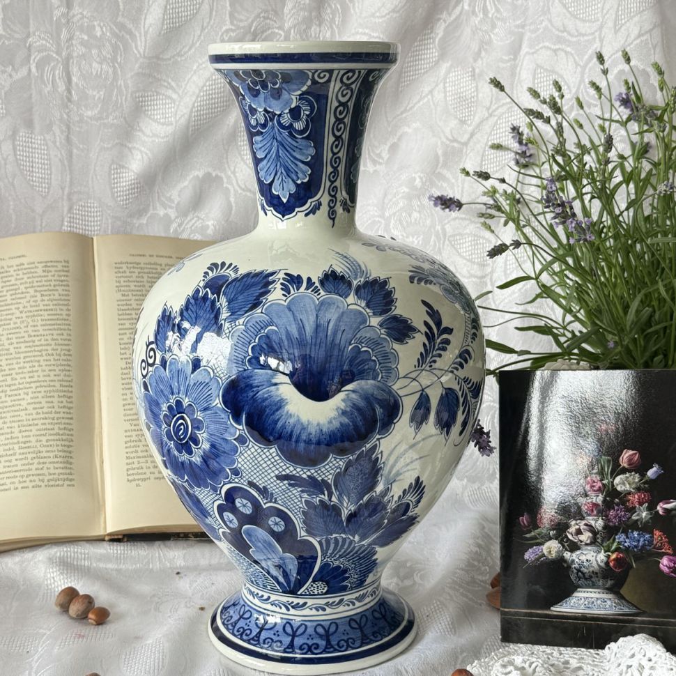 Ваза амфора Delft 36 см Голландия