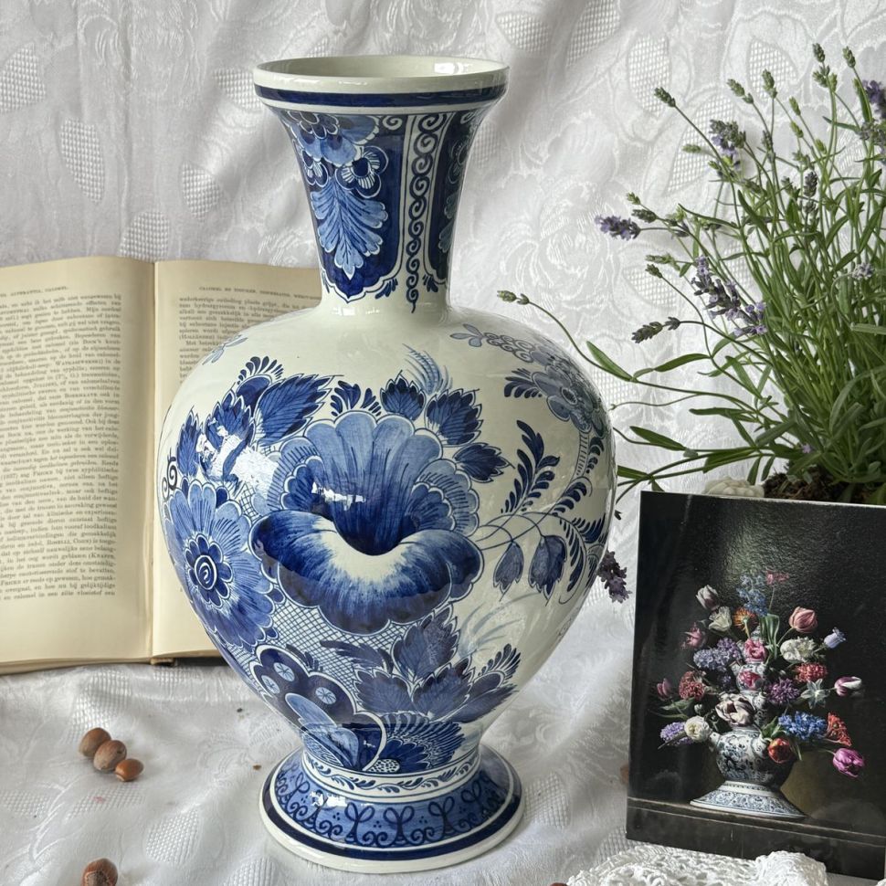 Ваза амфора Delft 36 см Голландия