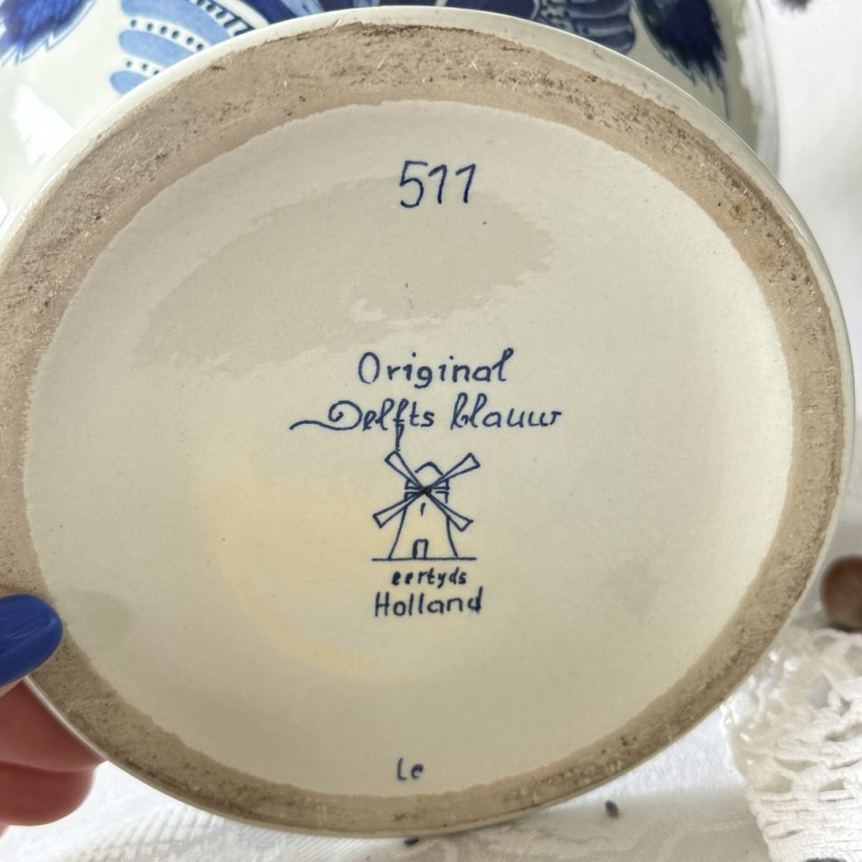 Ваза амфора Delft 36 см Голландия