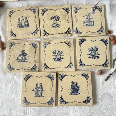 Плитка изразец Delft Парусник 12х12 см Голландия