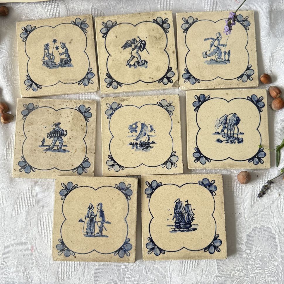 Плитка изразец Delft Парусник 12х12 см Голландия