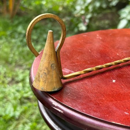 Тушитель гаситель для свечи 38 см латунь