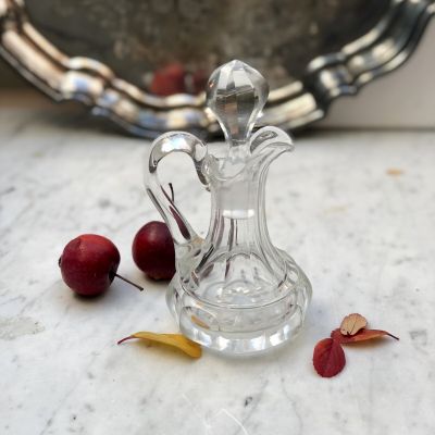 Графин малый с пробкой 17 см толстое стекло 