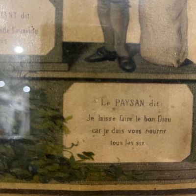 Гравюра Les Differentes Positions Sociales 44x34 см Франция