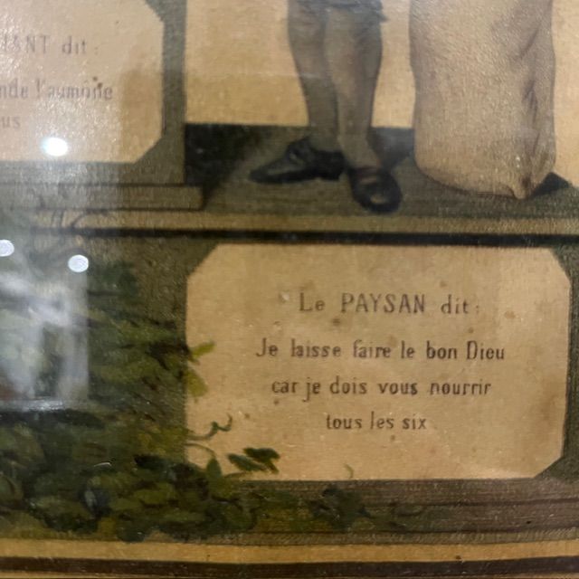 Гравюра Les Differentes Positions Sociales 44x34 см Франция