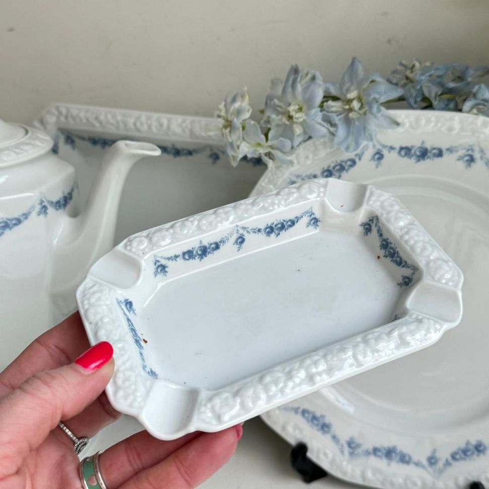 Пепельница Rosenthal Classic Rose голубые розы 16 см Германия