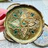 Блюдце подставка флорентийская 9 см дерево Италия набор 4 шт.