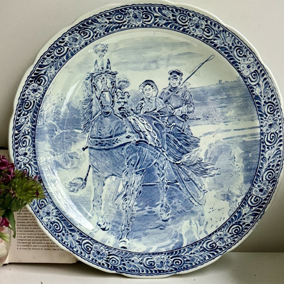 Тарелка блюдо Boch Delfts 39 см Бельгия