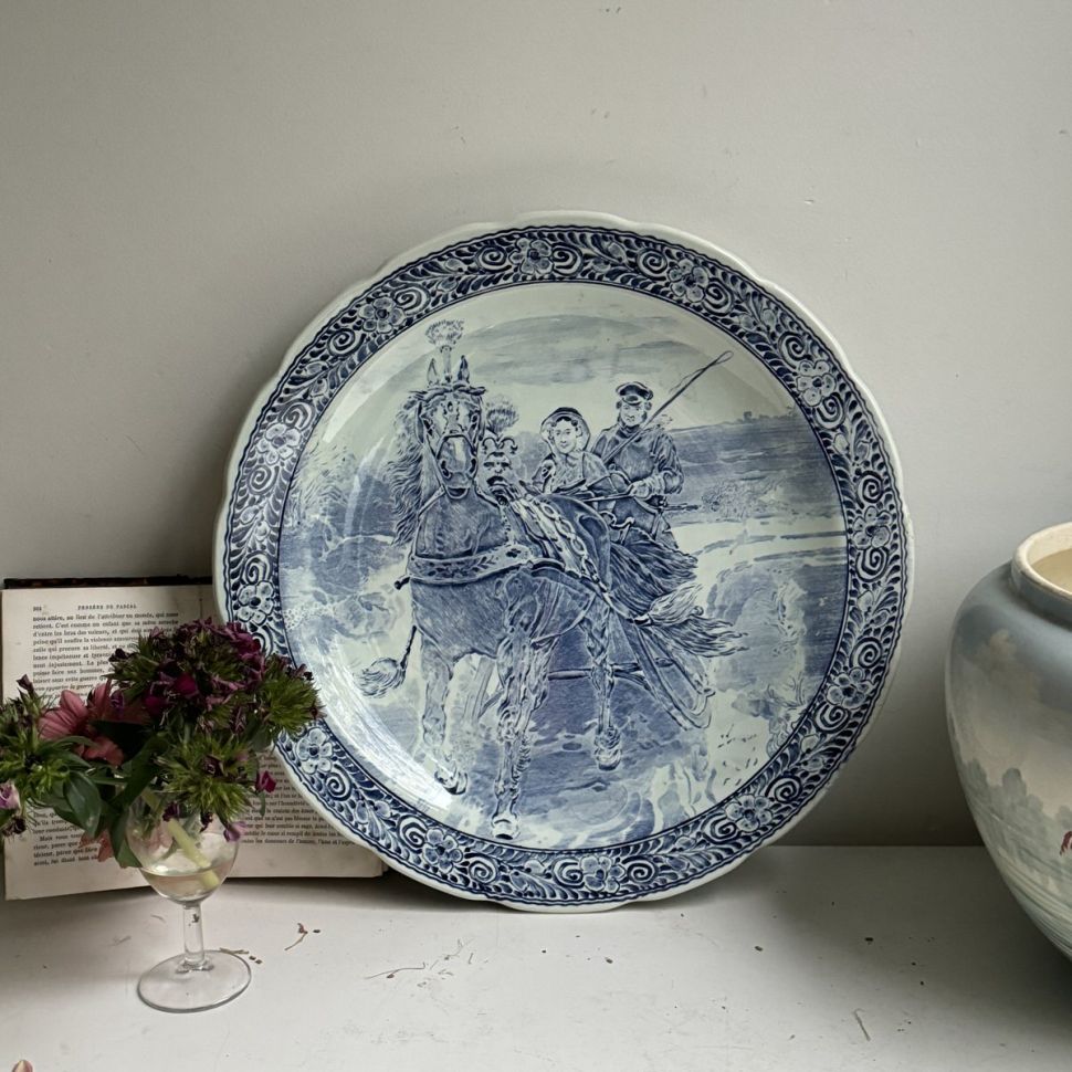 Тарелка блюдо Boch Delfts 39 см Бельгия