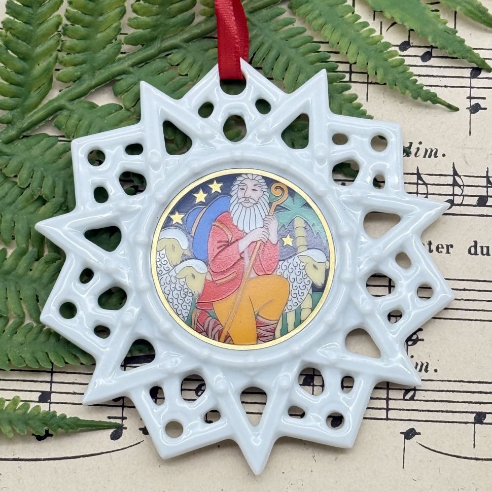 Подвес Звезда рождественский мотив 8 см Hutschenreuther Германия