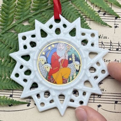 Подвес Звезда рождественский мотив 8 см Hutschenreuther Германия