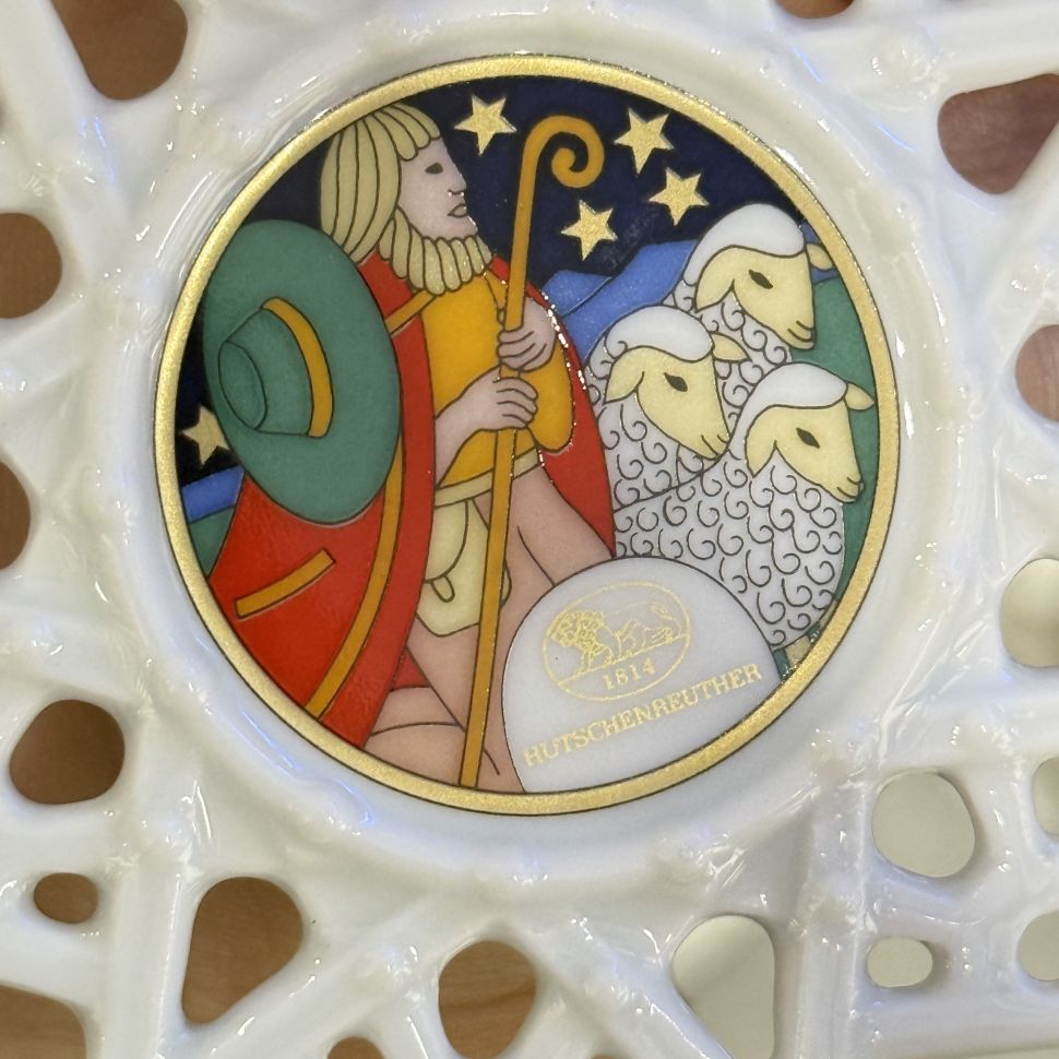 Подвес Звезда рождественский мотив 8 см Hutschenreuther Германия