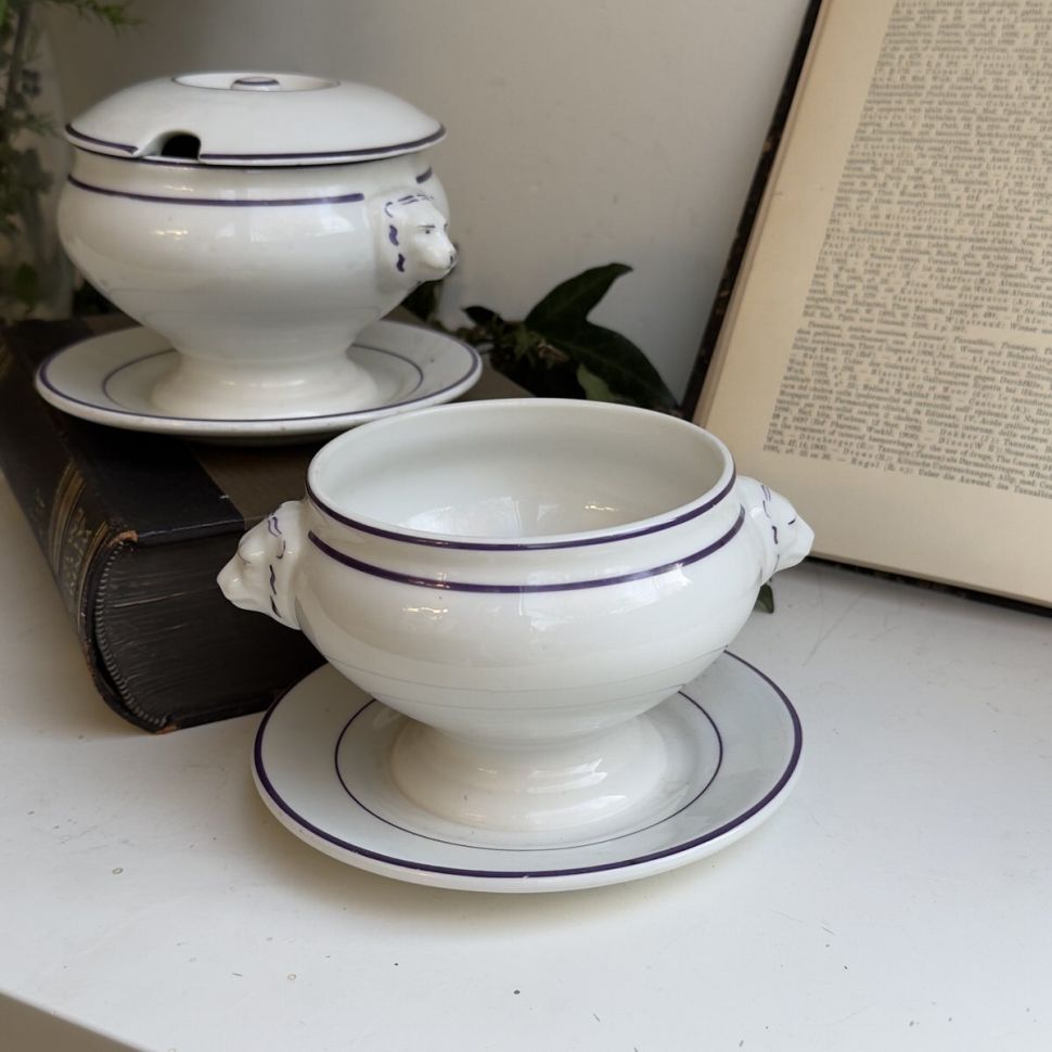 Бульонница на блюдце Лев Petrus Terra Nova 500 мл фарфор Голландия