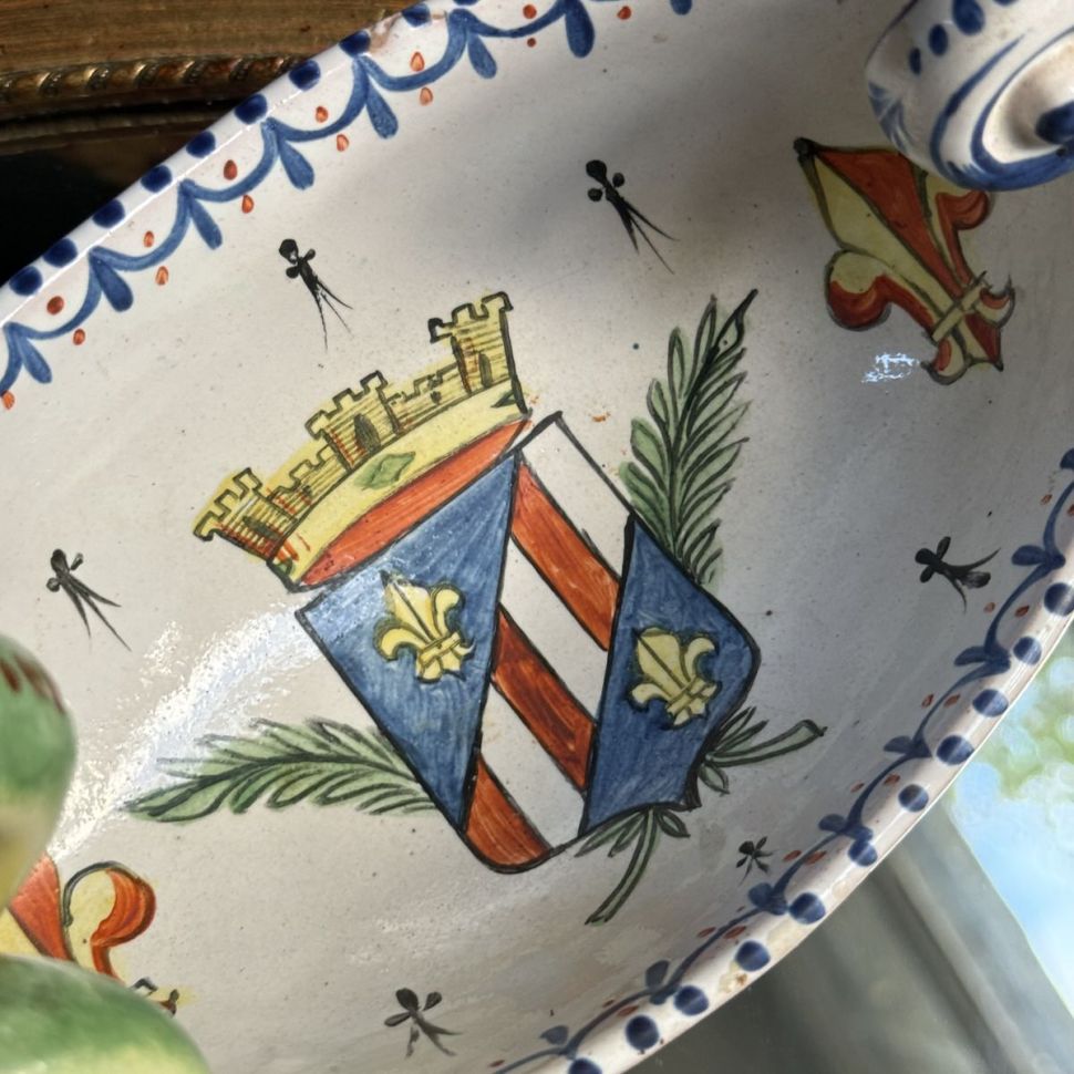 Ваза Дракон 23 см реплика Руанского фарфора 17 века Франция