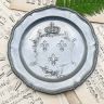 Блюдо поднос Флер-де-лис 27 см олово Франция