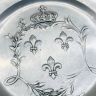 Блюдо поднос Флер-де-лис 27 см олово Франция