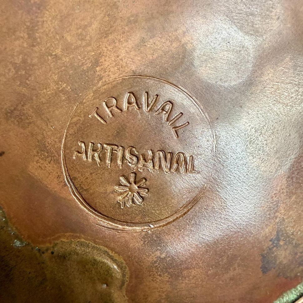 Ваза кашпо корзина 34 см медь латунь Франция