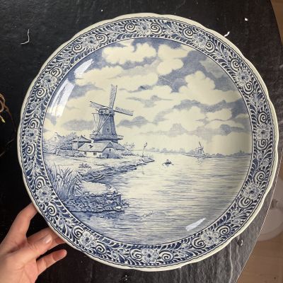 Тарелка Блюдо Delfts Boch 39 см Бельгия уценка