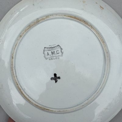 Тарелка шинуазри Fabrication Belge A.M.C 19 см фарфор Бельгия