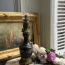 Масленая лампа 63 см латунь эмаль ручная роспись 