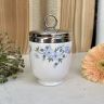 Кодлер на 2 яйца Crown Staffordshire Цветы голубые фарфор Англия
