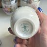 Кодлер на 2 яйца Crown Staffordshire Цветы голубые фарфор Англия