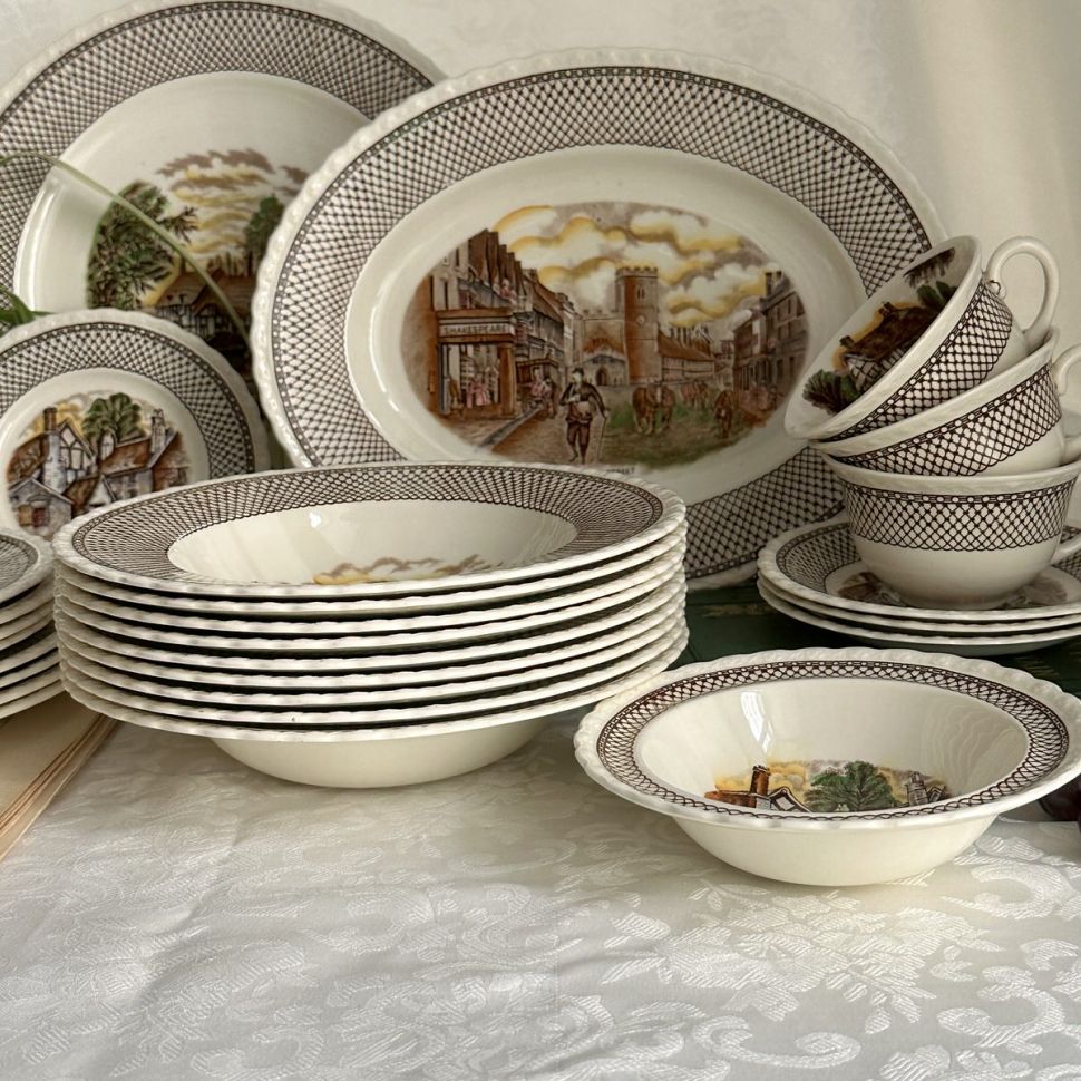 Тарелка Myott Son&Co Hanley Shakespeare Land 20 см Англия 