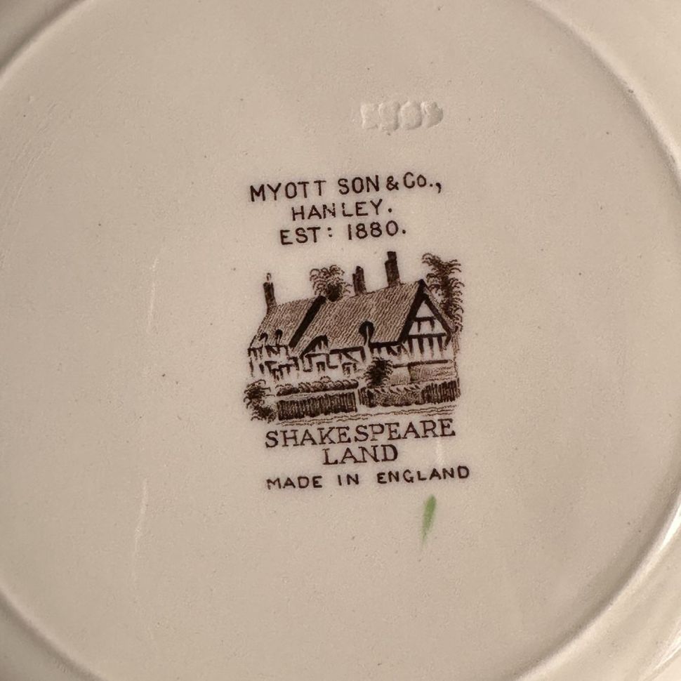 Тарелка Myott Son&Co Hanley Shakespeare Land 20 см Англия 
