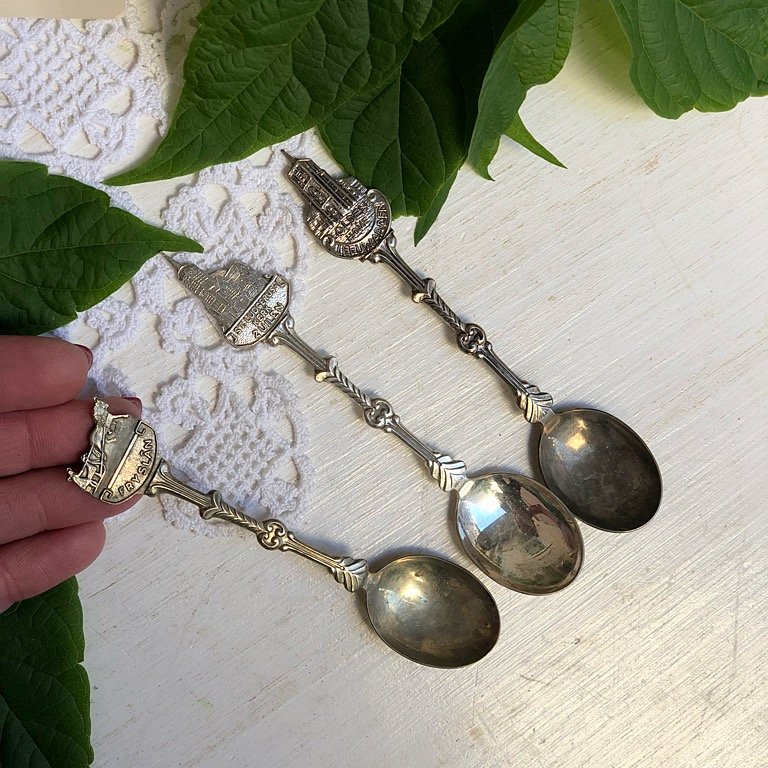 Ложка кофейная набор 3 шт. города