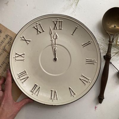 Блюдо 30 см Часы керамика Италия