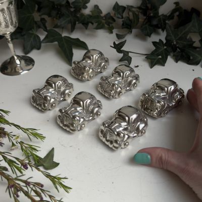 Декор настольный Машина 6 см серебрение